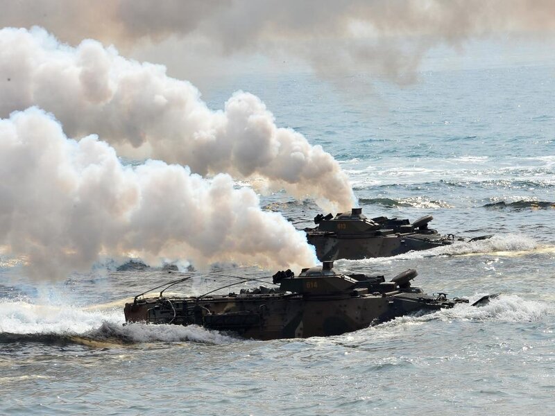 Armored Vehicles in Water