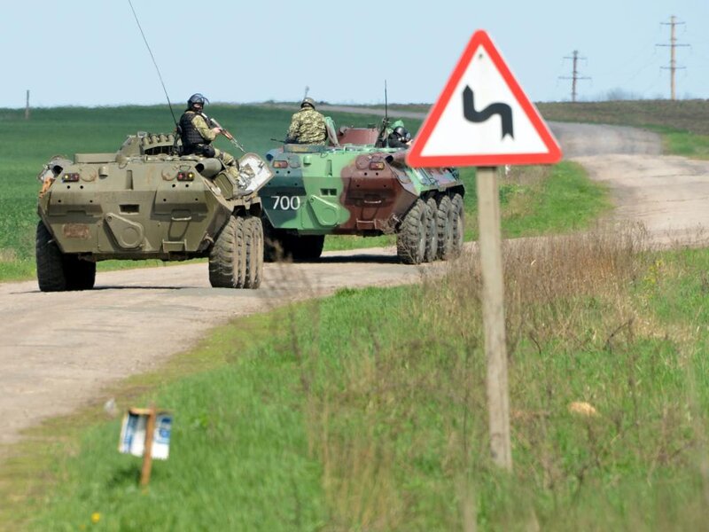Armored Vehicles on Road