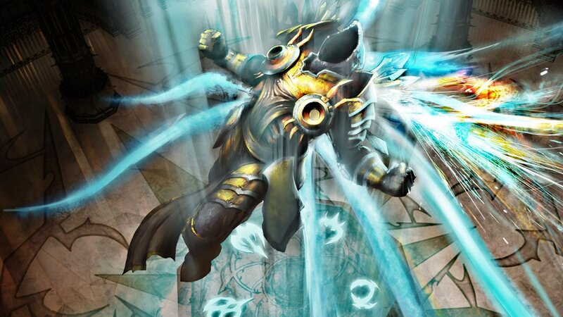 armored warrior casting spell
