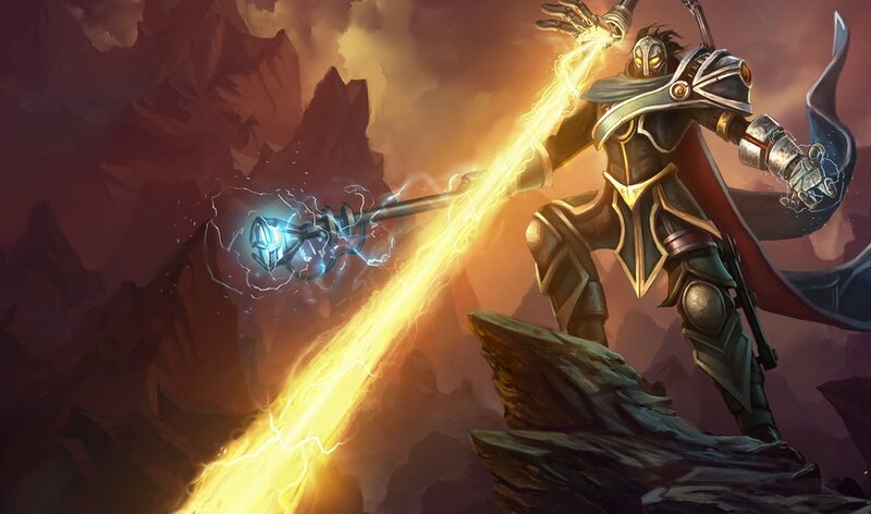 Armored Warrior Casting Spell — Yellow