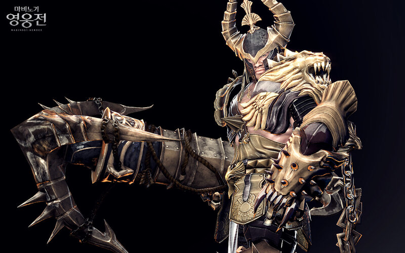 Armored Warrior Character — Black, Dramatic
