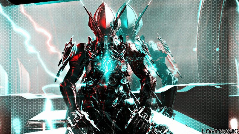 Armored Warrior Figure — Black, Dramatic, Digital Art, Lightning