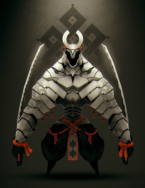 Armored Warrior Figure — Gray