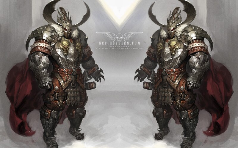 Armored Warrior Figure — Silver