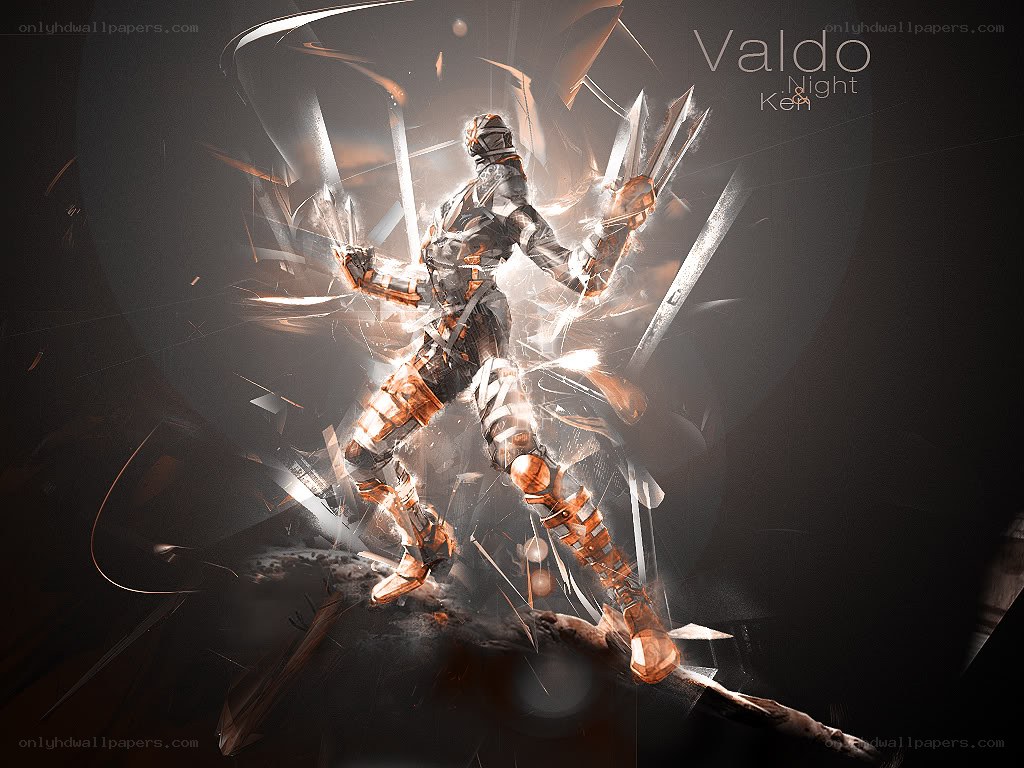 armored warrior in action