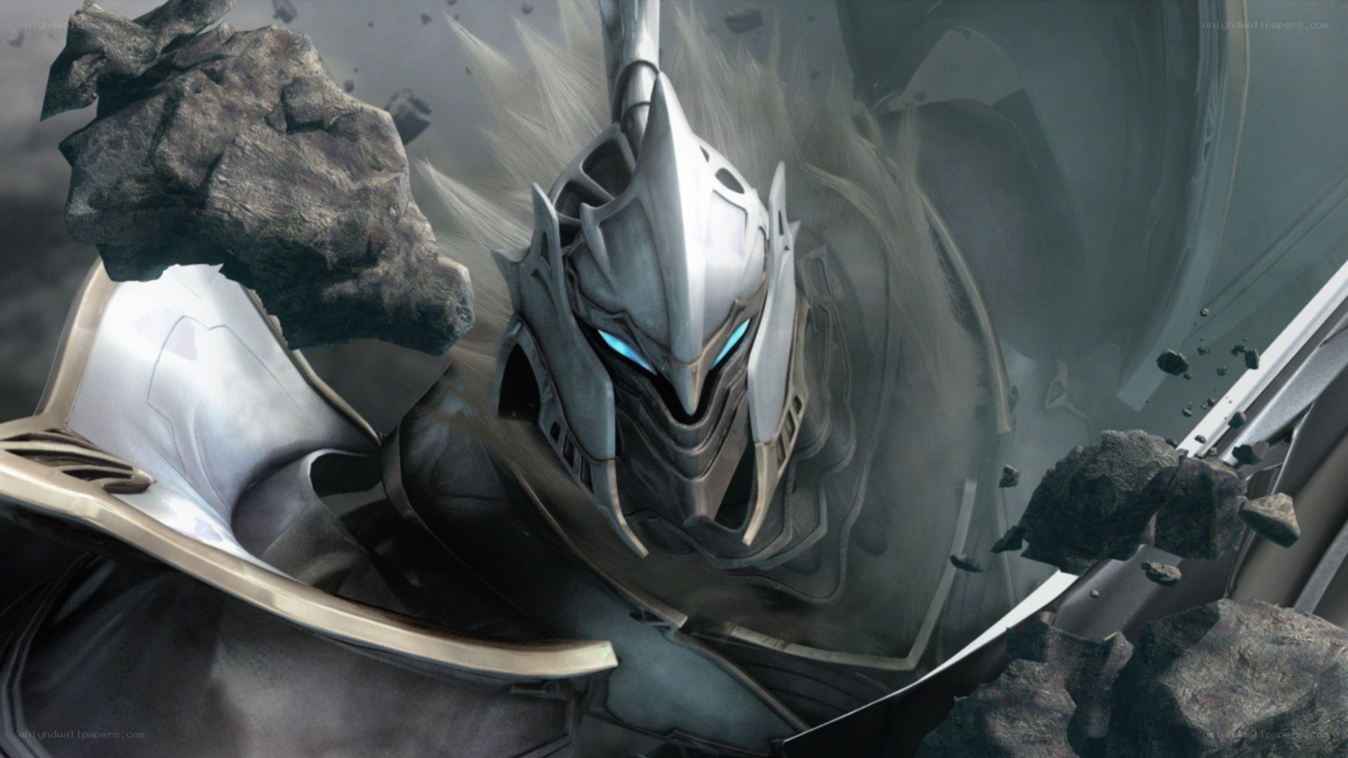 armored warrior in battle