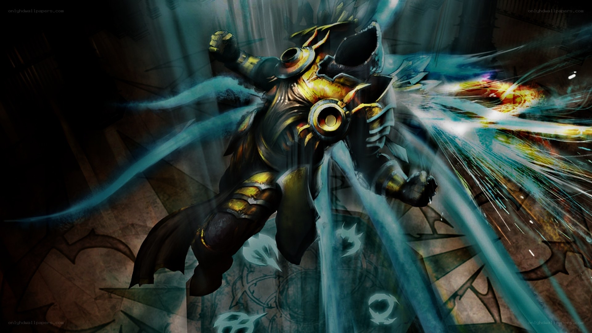 armored warrior in battle