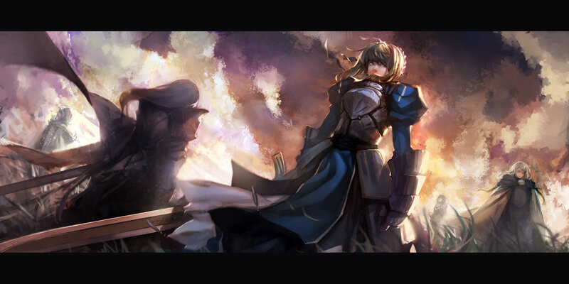 Armored Warrior in Battle — Blue