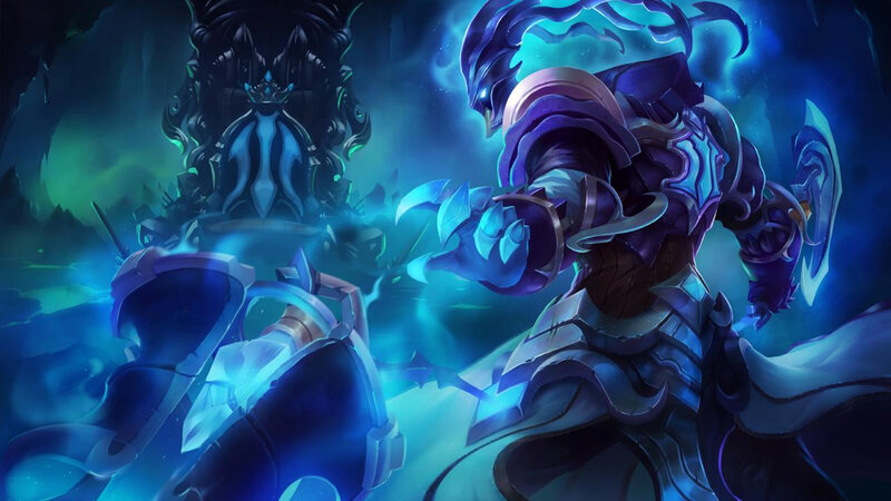 Armored Warrior in Blue — Dramatic
