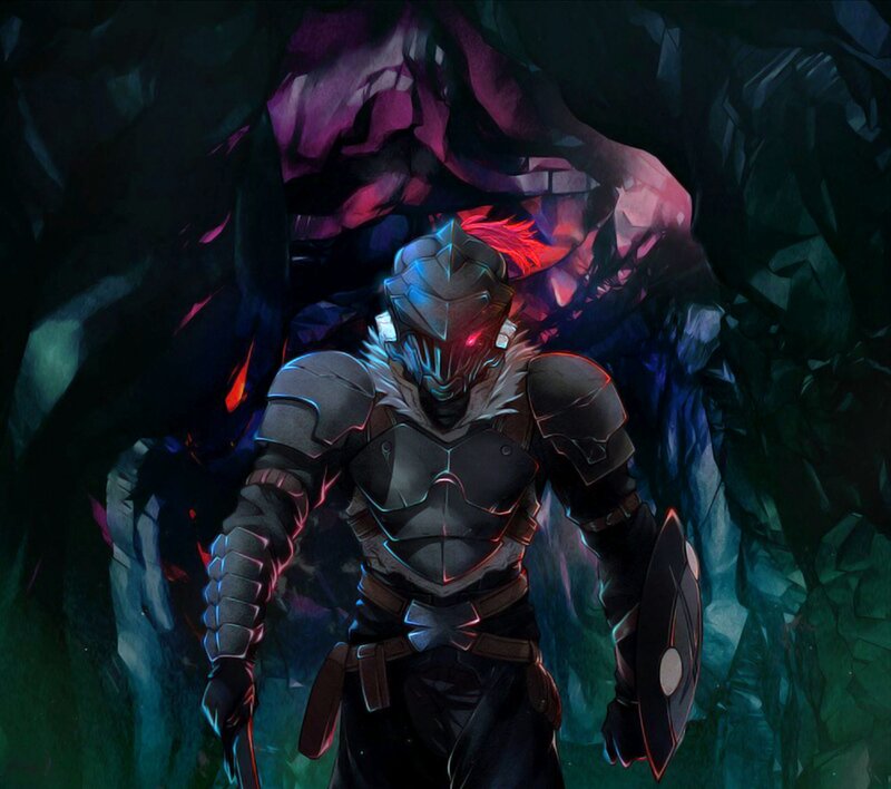 Armored Warrior in Cave — Black, Dramatic
