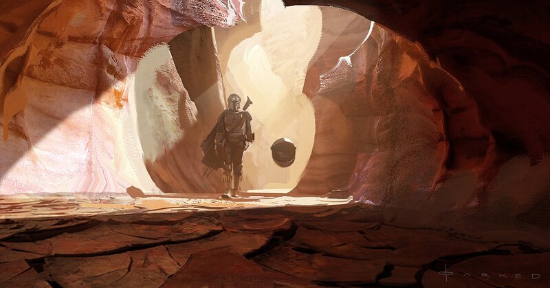 Armored Warrior in Cave — Brown