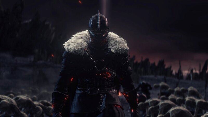 Armored Warrior in Dark Armor — Black