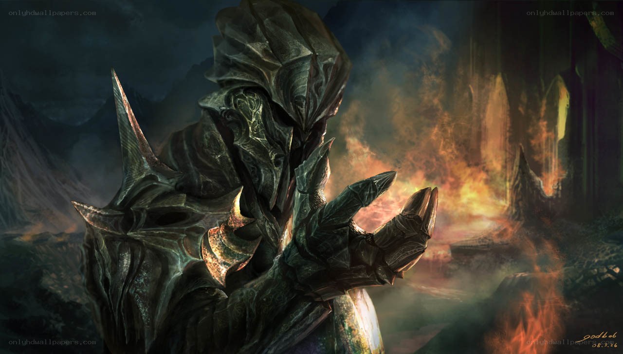 armored warrior in dark fantasy