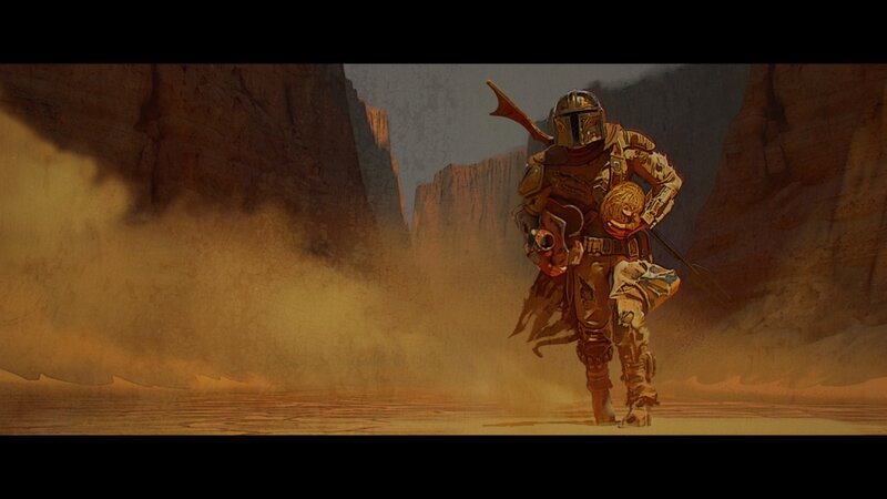 Armored Warrior in Desert — Brown, Dramatic