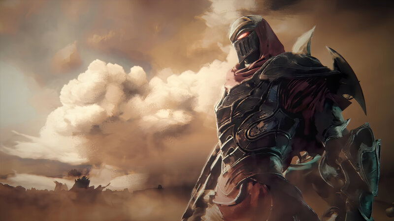 Armored Warrior in Desert — Brown