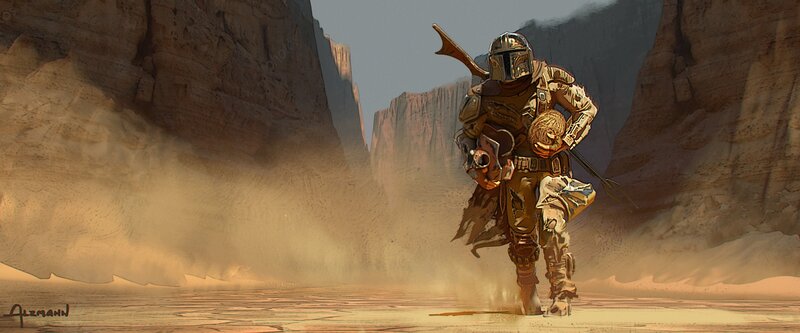 Armored Warrior in Desert