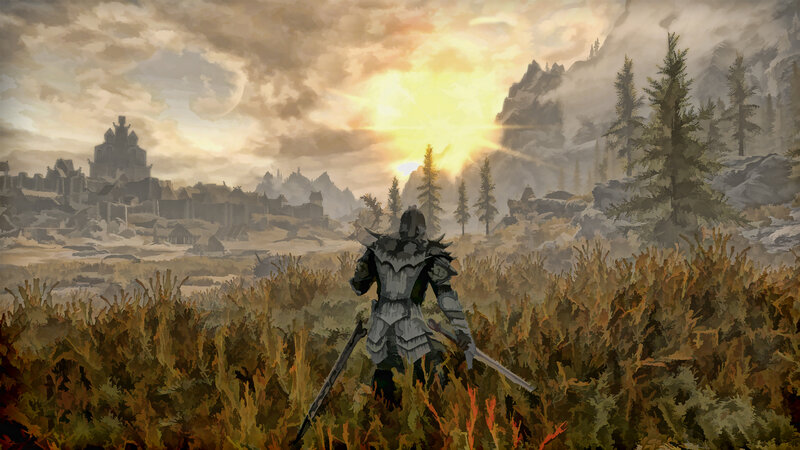 Armored Warrior in Field — Brown