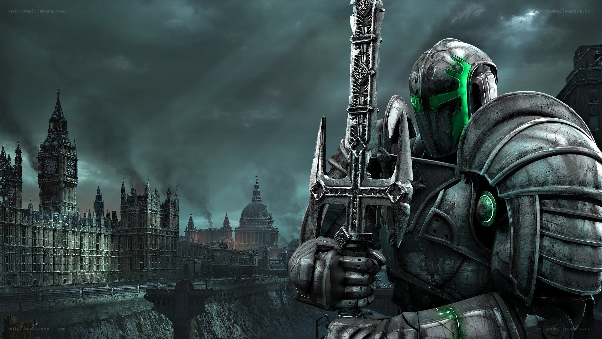 armored warrior in London