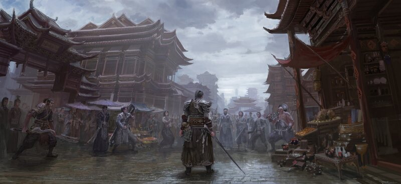 Armored Warrior in Marketplace