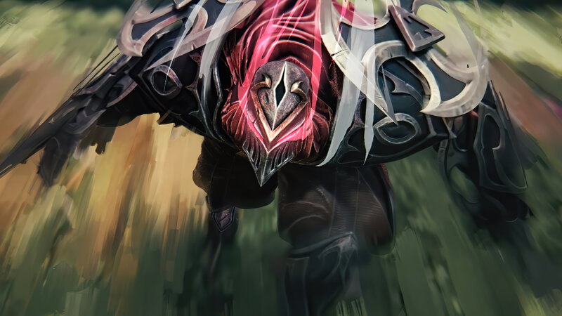 Armored Warrior in Motion — Black, Dramatic, Digital Art, Armor, Mask