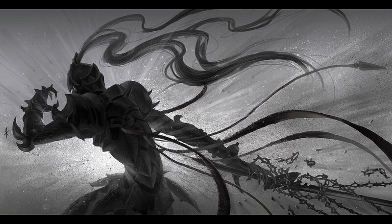Armored Warrior in Motion — Black