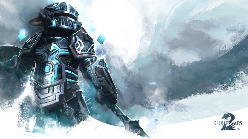 armored warrior in storm