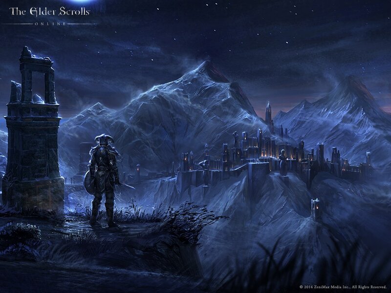 Armored Warrior on Cliff — Blue