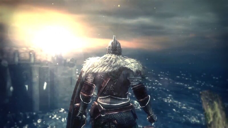Armored Warrior on Cliff — Gray, Dramatic, Sunset, 3d Render