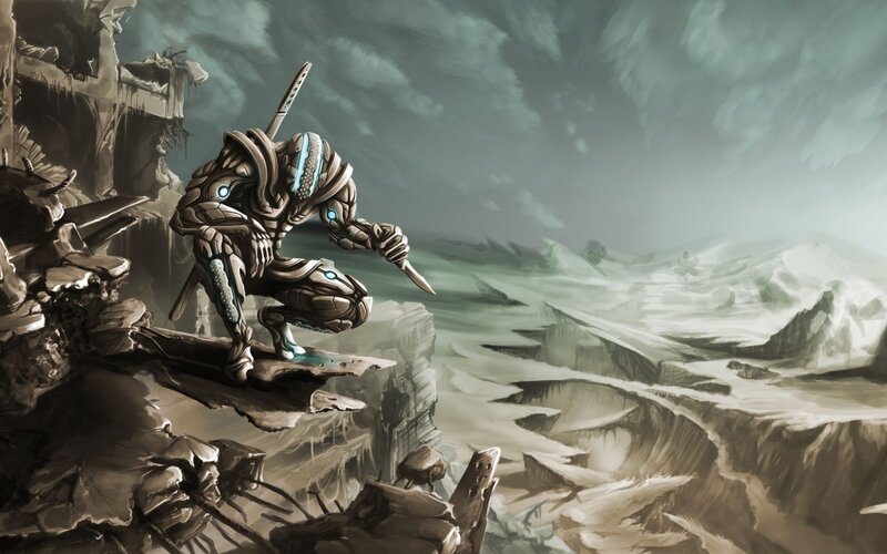 Armored Warrior on Cliff