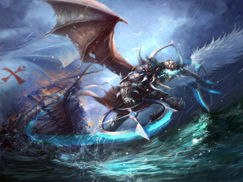 Armored Warrior on Flying Mount