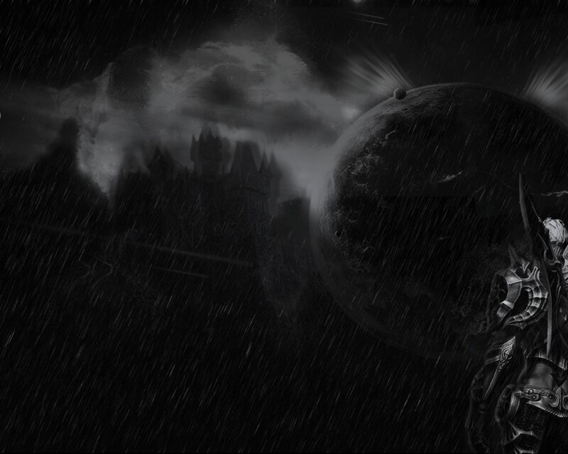 Armored Warrior on Horse — Black, Dramatic, Dark