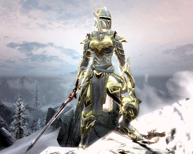 Armored Warrior on Mountain