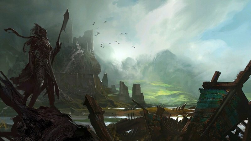 Armored Warrior on Wreckage — Green