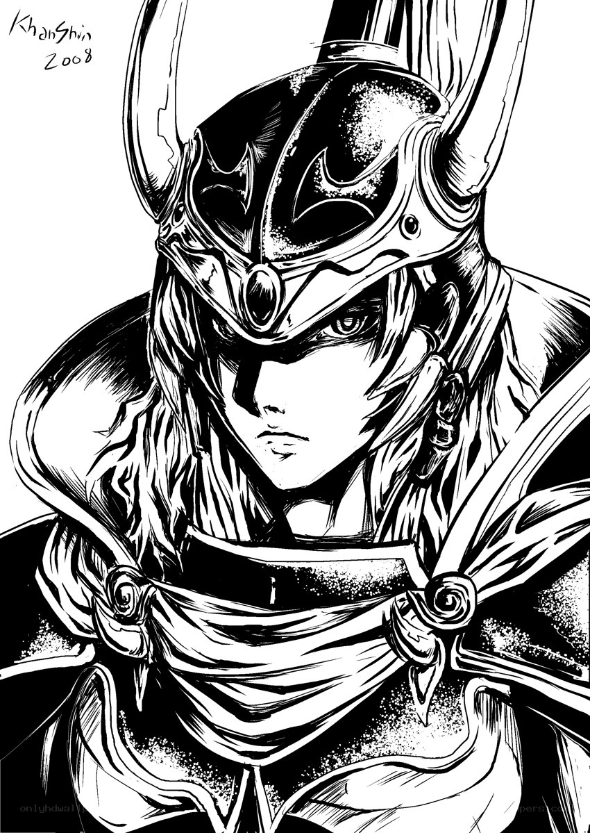armored warrior portrait