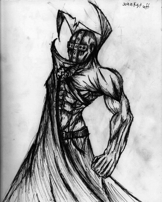 armored warrior sketch