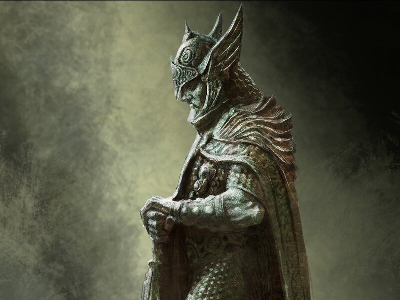 Armored Warrior Statue — Green