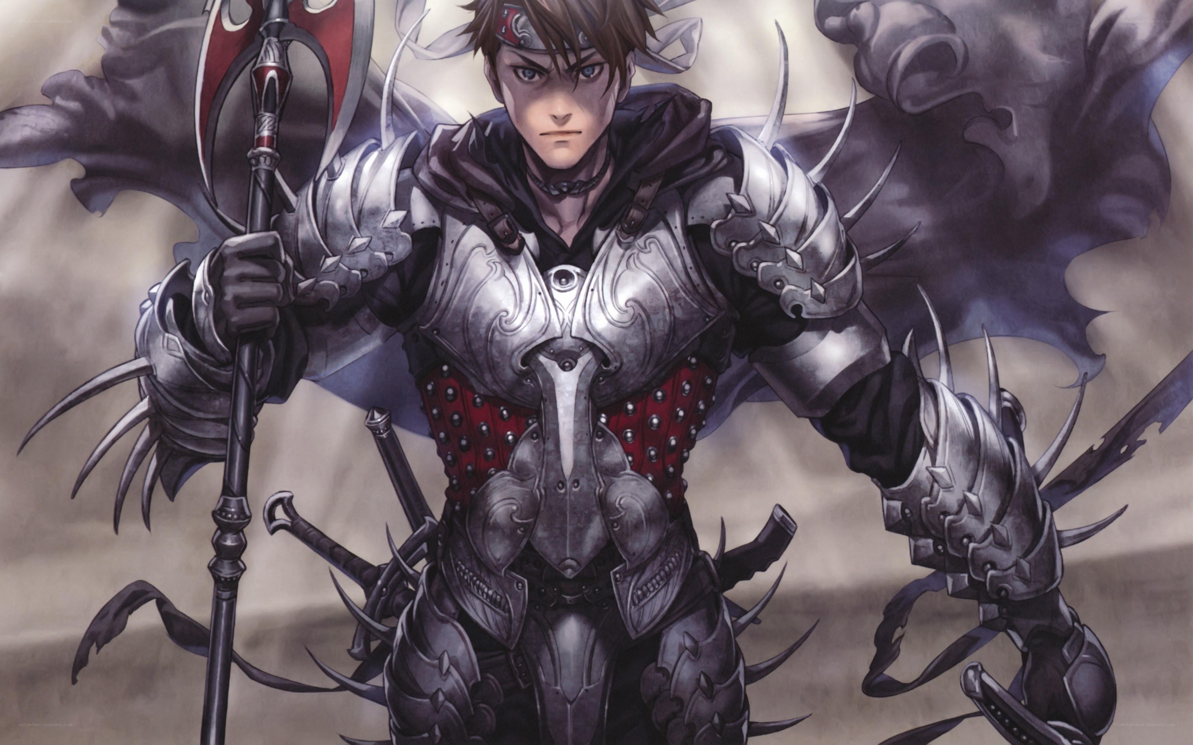 armored warrior with axe