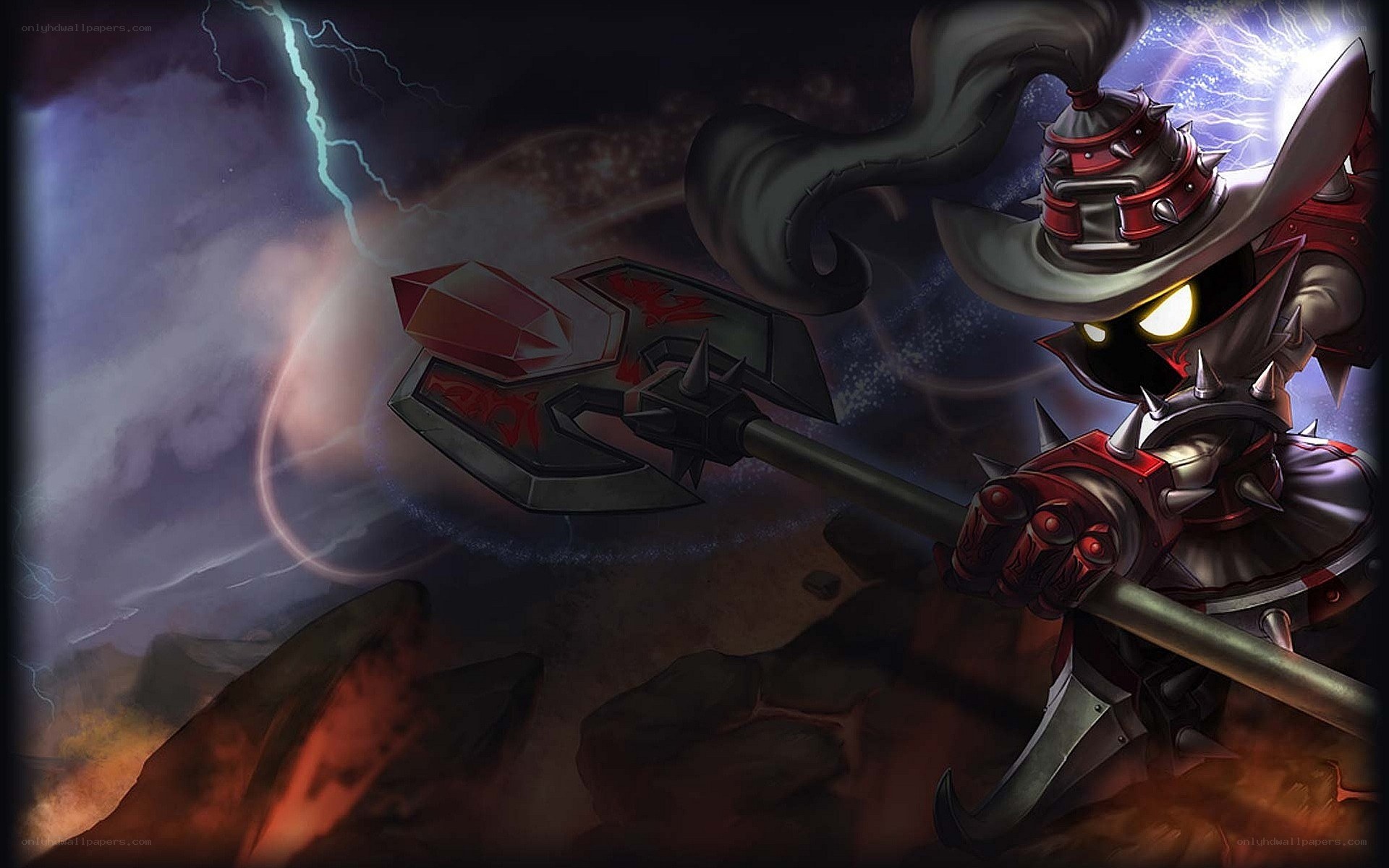 armored warrior with axe