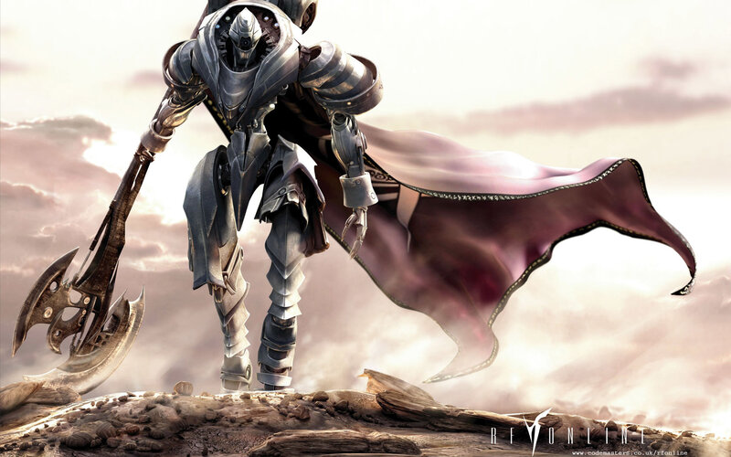 armored warrior with axe