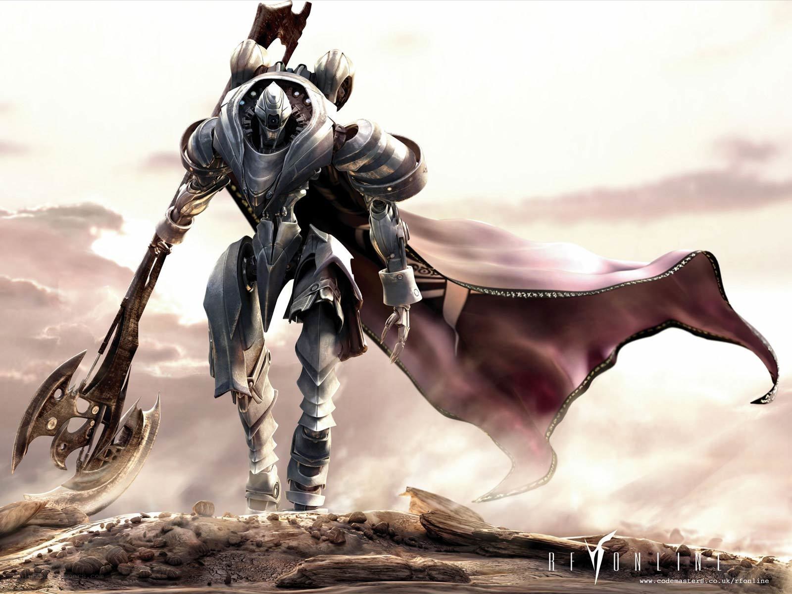 Armored warrior with axe