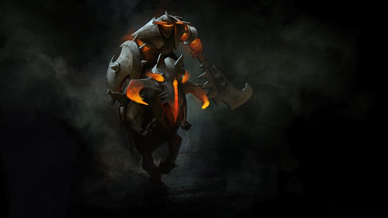 Armored Warrior with Axe — Black, Dramatic, Night, Digital Art