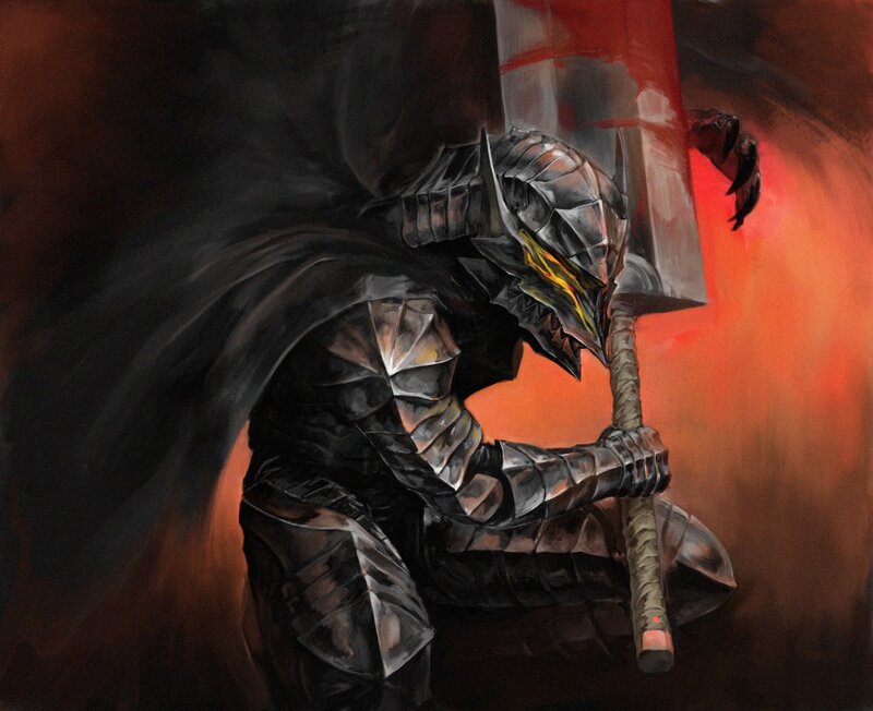 Armored Warrior with Axe — Black
