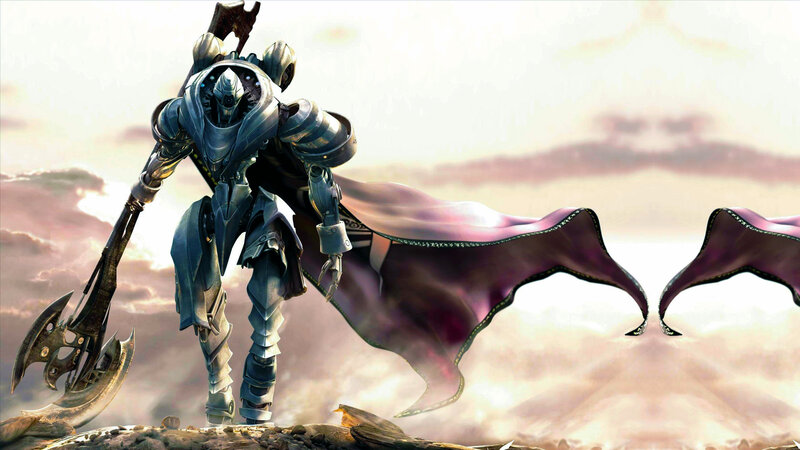Armored Warrior with Axe — Dramatic