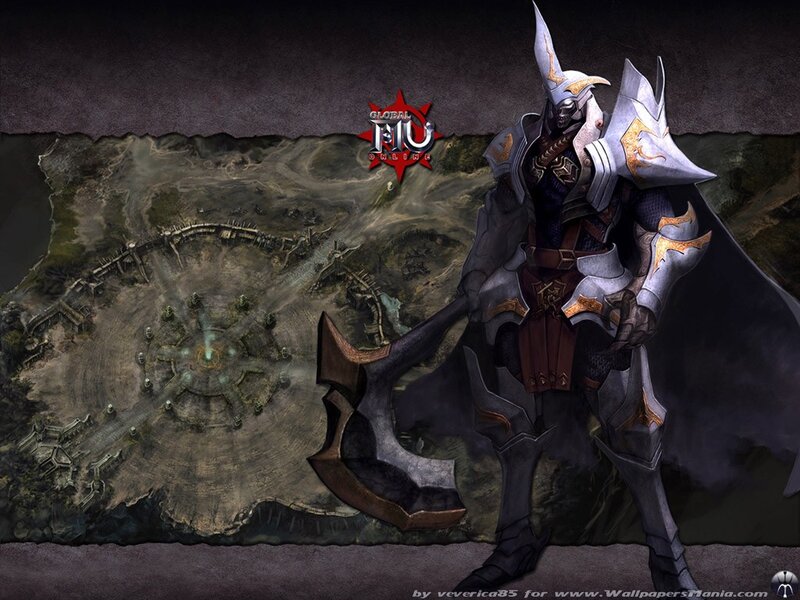 Armored Warrior with Axe — Gray, Dramatic, Digital Art, Map