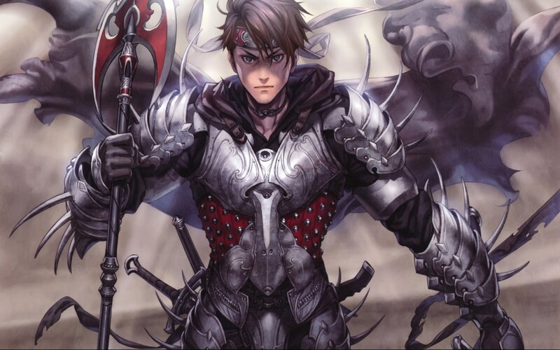 Armored Warrior with Axe — Gray, Dramatic