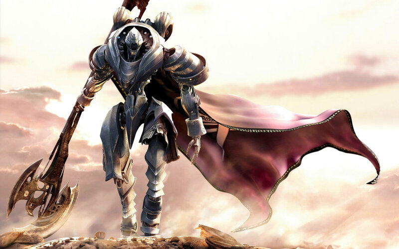 Armored Warrior with Axe — Silver