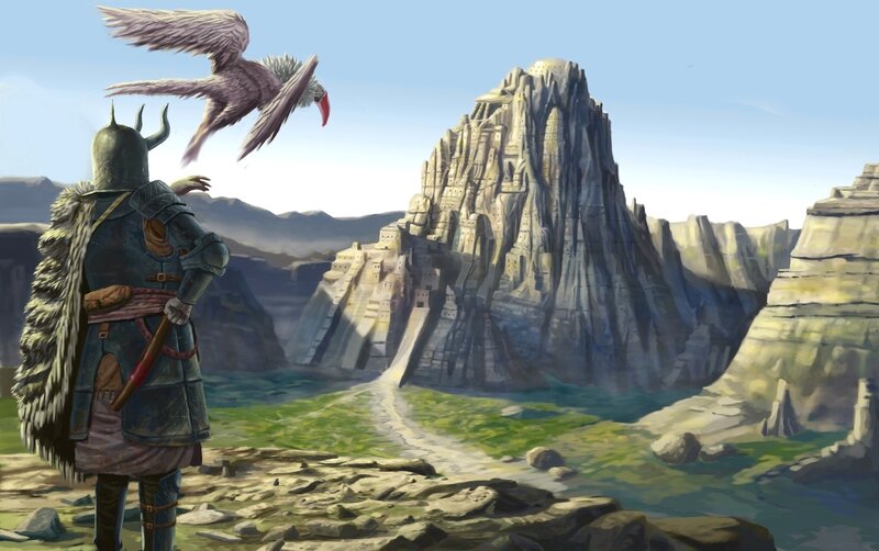 Armored Warrior with Bird