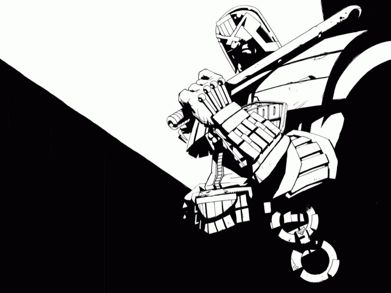 Armored Warrior with Bow — Black, Dramatic, Comic