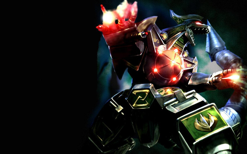 armored warrior with energy weapons