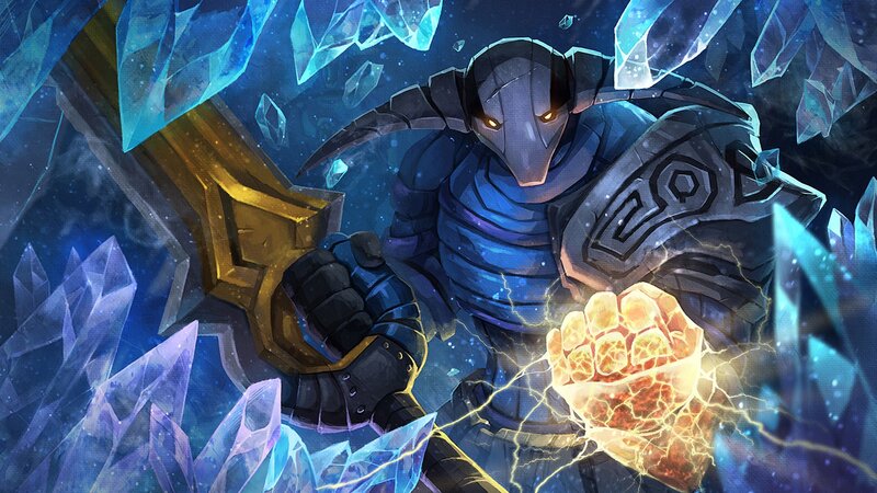 Armored Warrior with Glowing Fist